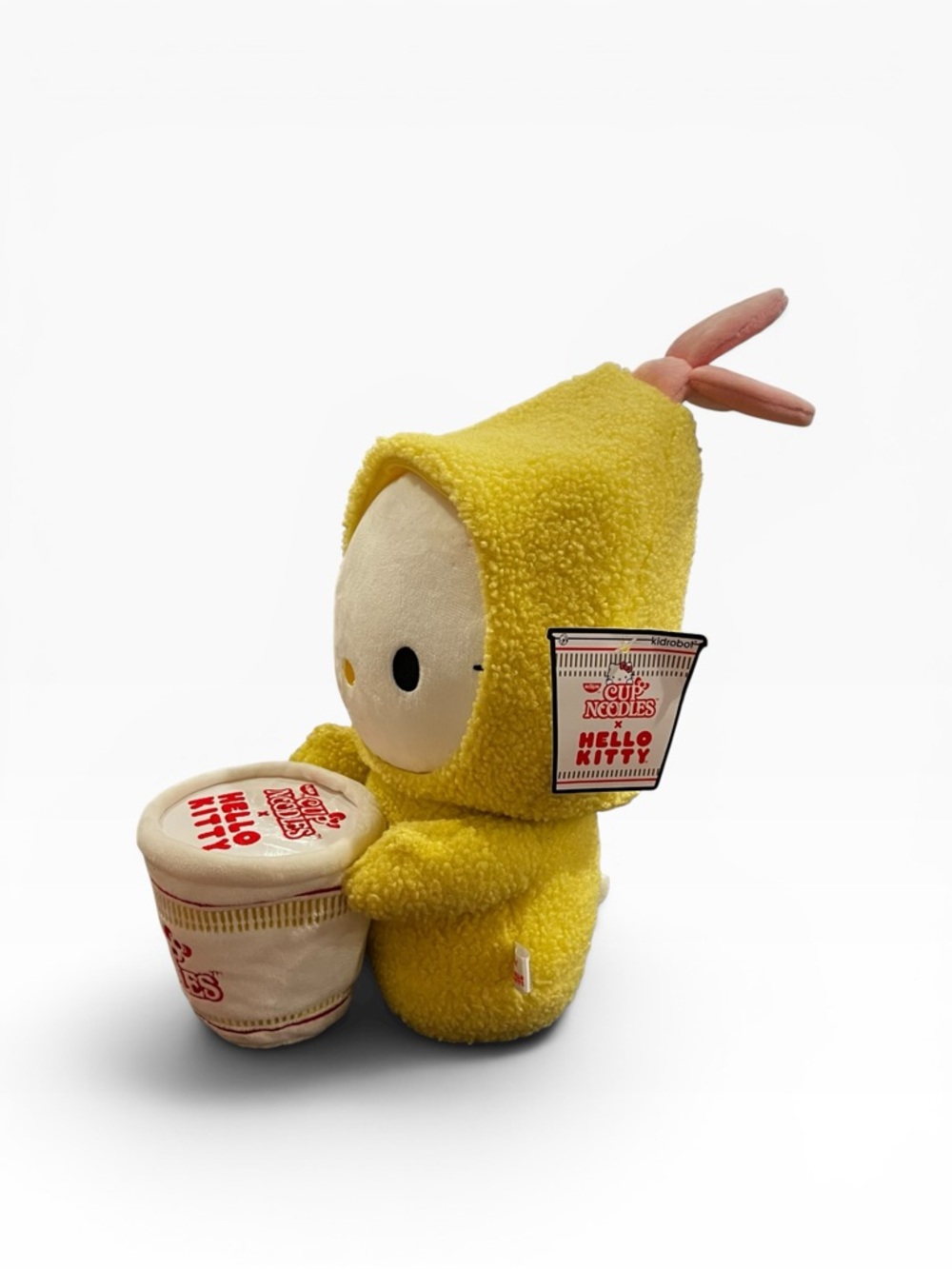Kidrobot Sanrio Hello Kitty Shrimp Tempura Cup Noodles 13” Plush nissin nwt new - Picture 4 of 10